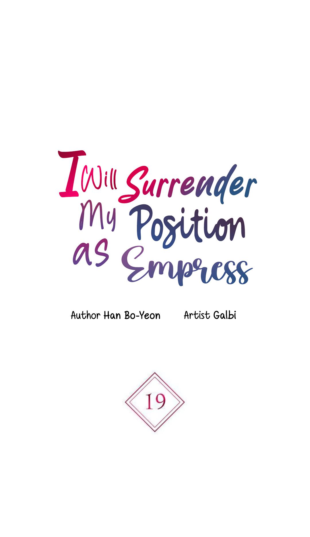 I Will Surrender The Position As Empress Chapter 19 #2