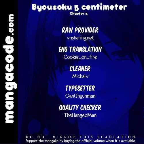 Byousoku 5 Centimeter Chapter 5 #1