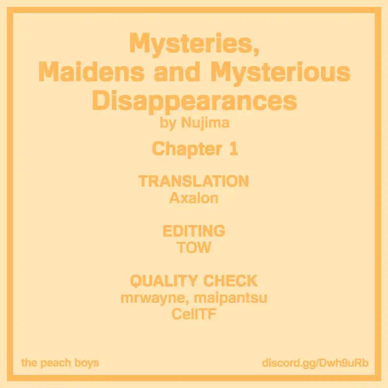 Mysteries, Maidens, And Mysterious Disappearances Chapter 1 #19