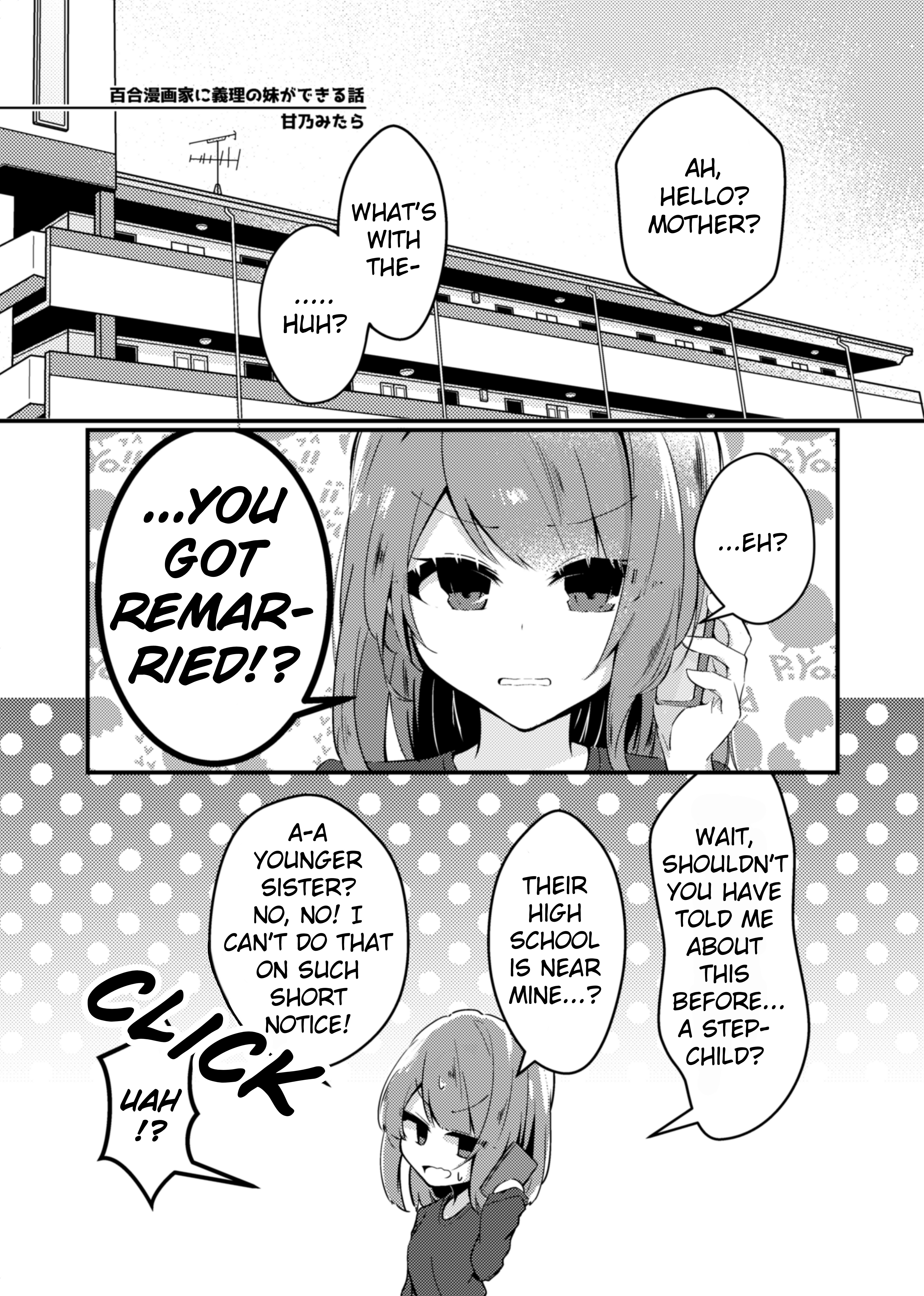 A Mangaka Who Draws Sister Yuri Gets A Stepsister Chapter 1 #1