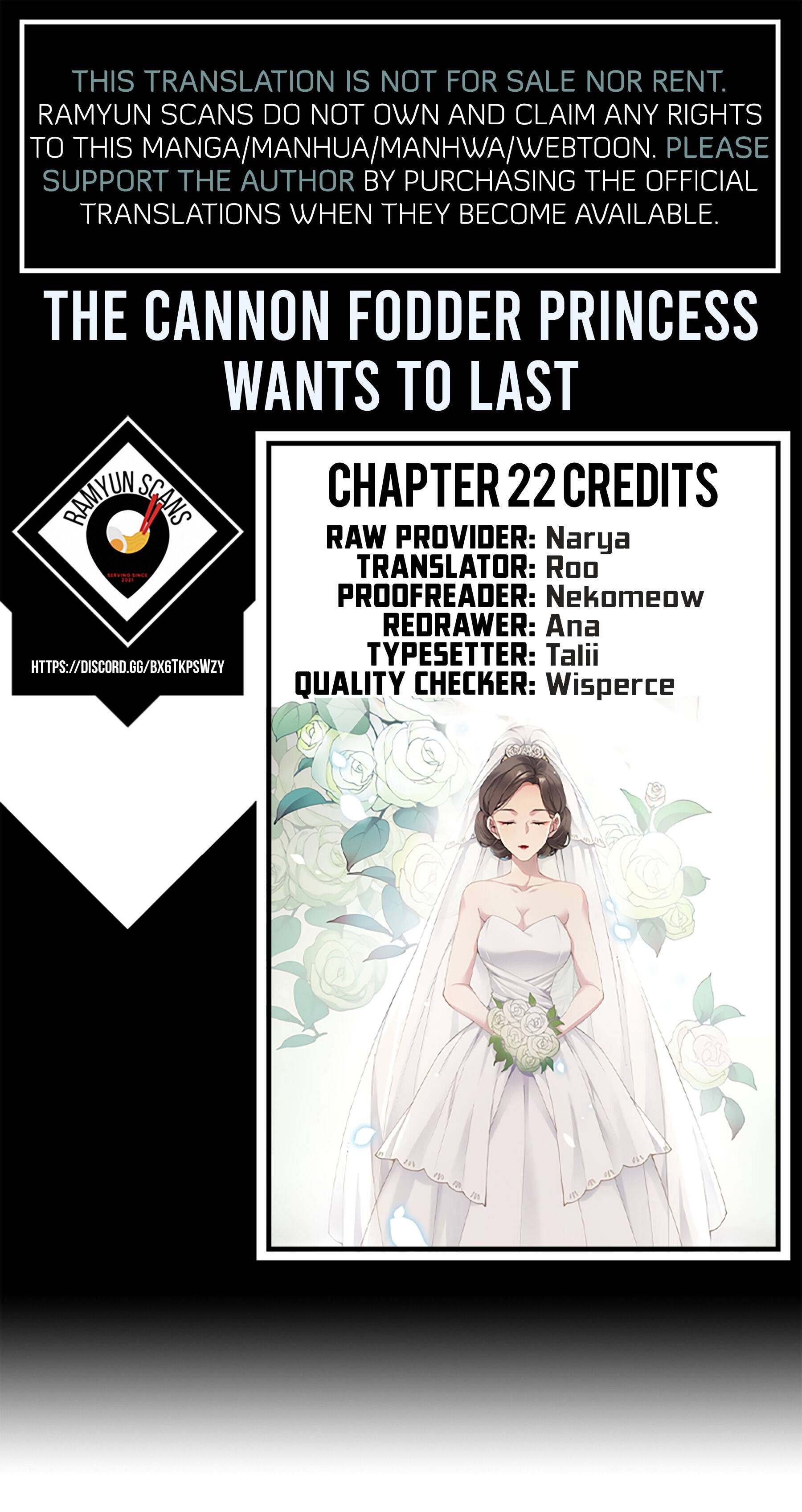 The Cannon Fodder Princess Wants To Last Chapter 22 #1