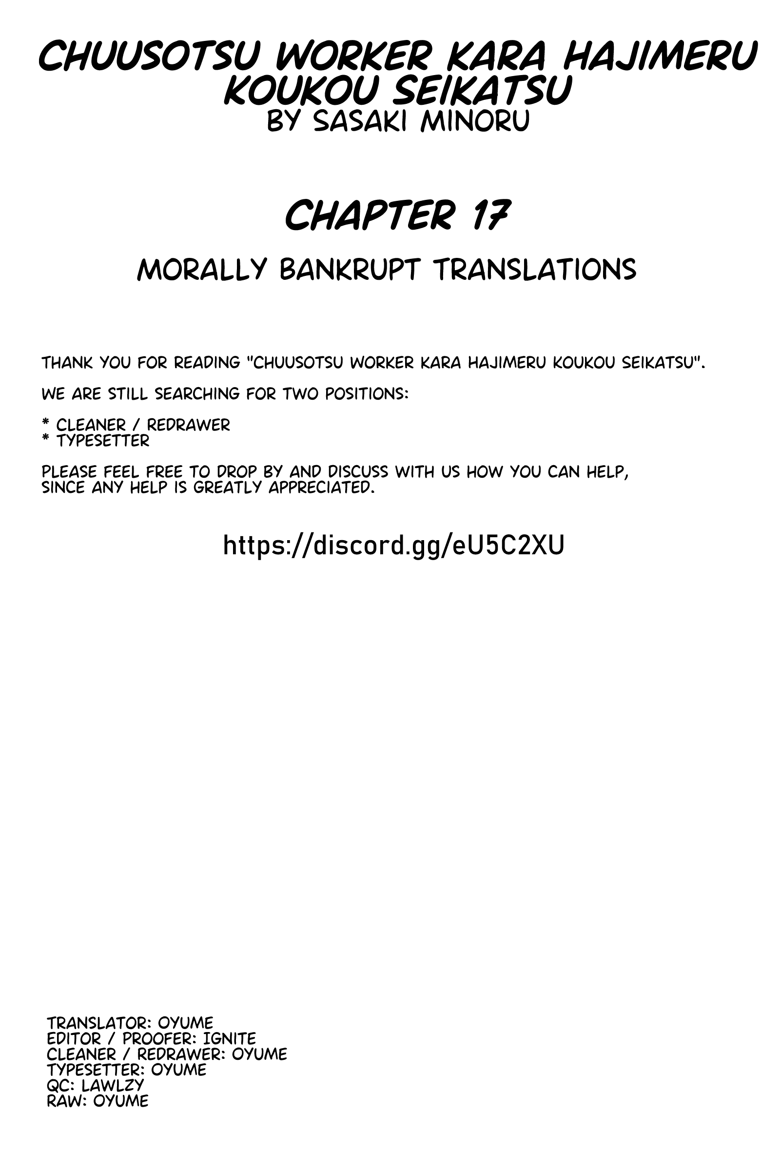 Chuusotsu Worker Kara Hajimeru Koukou Seikatsu Chapter 17 #52