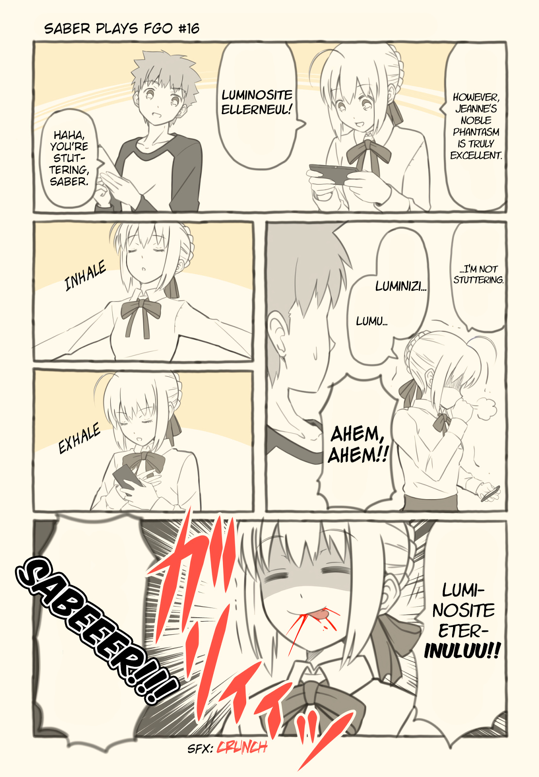 Saber Plays Fate/grand Order Chapter 16 #1