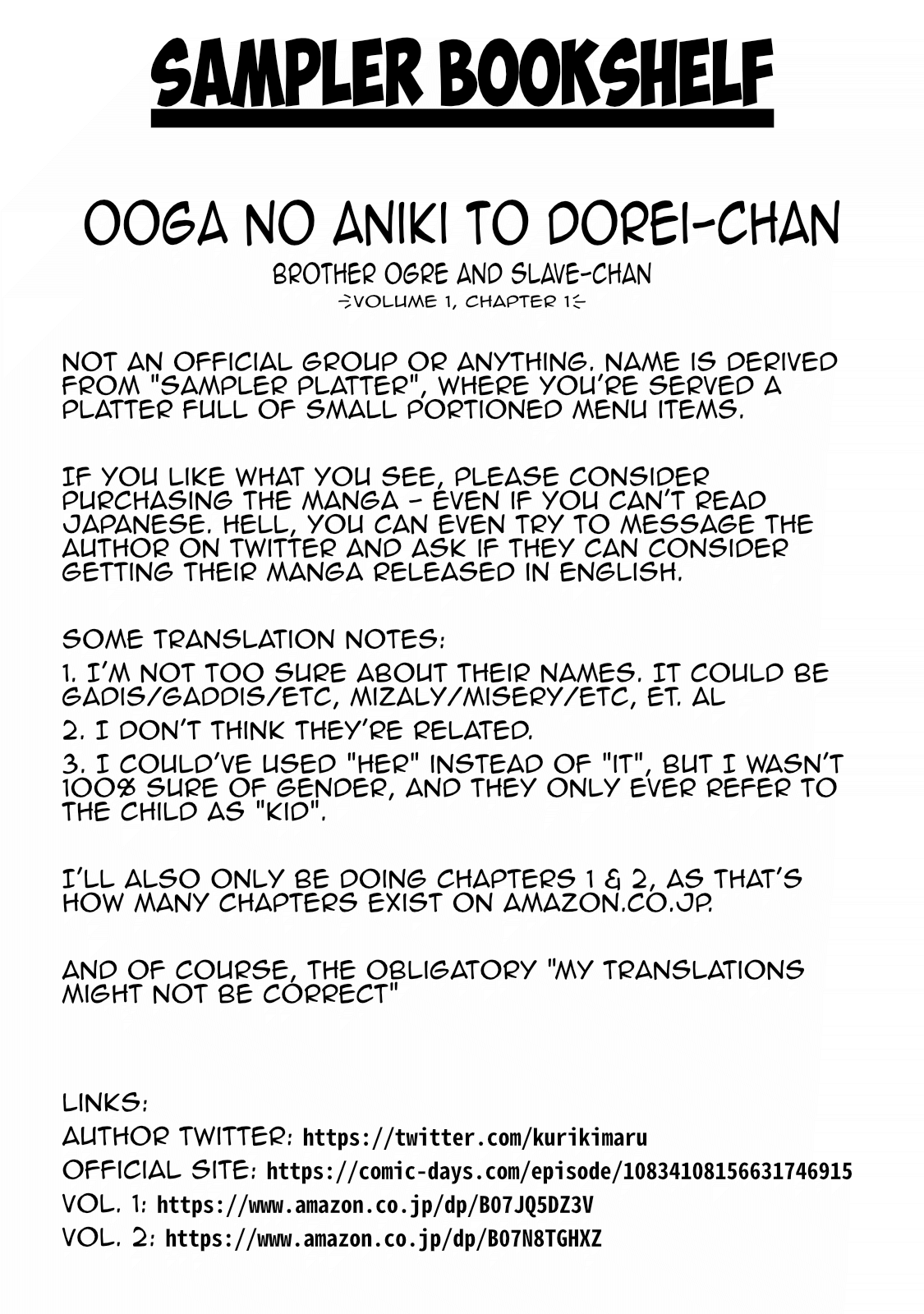 Ooga No Aniki To Doreichan Chapter 1 #2