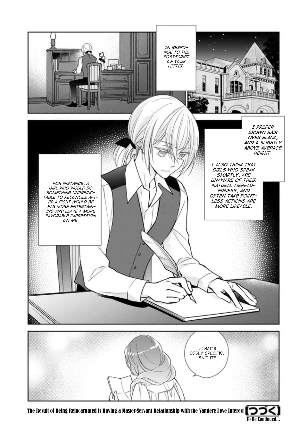 The Result Of Being Reincarnated Is Having A Master-Servant Relationship With The Yandere Love Interest Chapter 3.2 #11