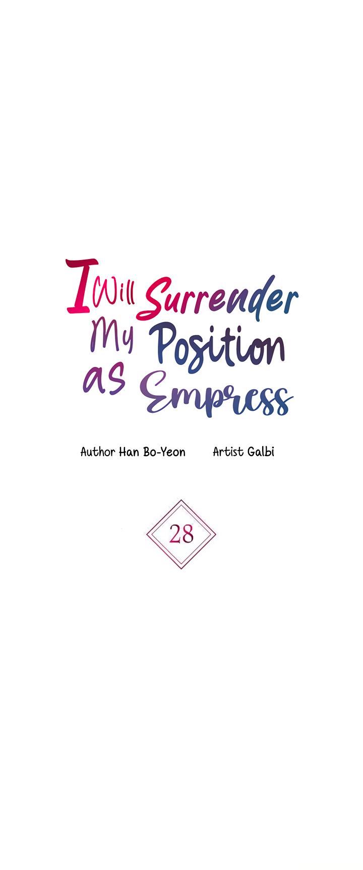 I Will Surrender The Position As Empress Chapter 28 #7