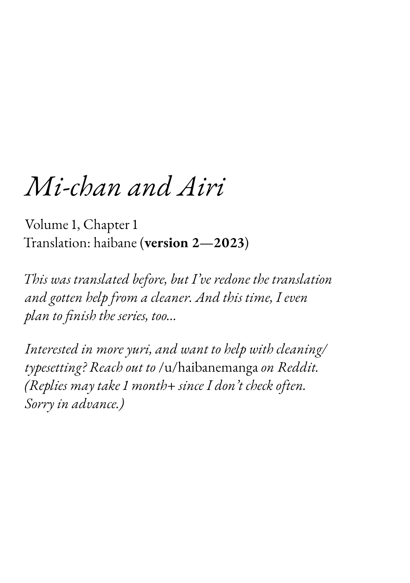 Mi-Chan To Airi Chapter 1 #29