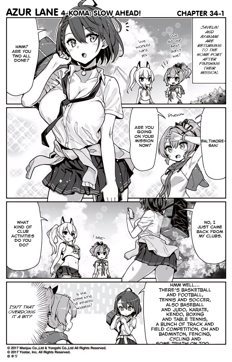 Azur Lane 4-Koma: Slow Ahead Chapter 34 #1