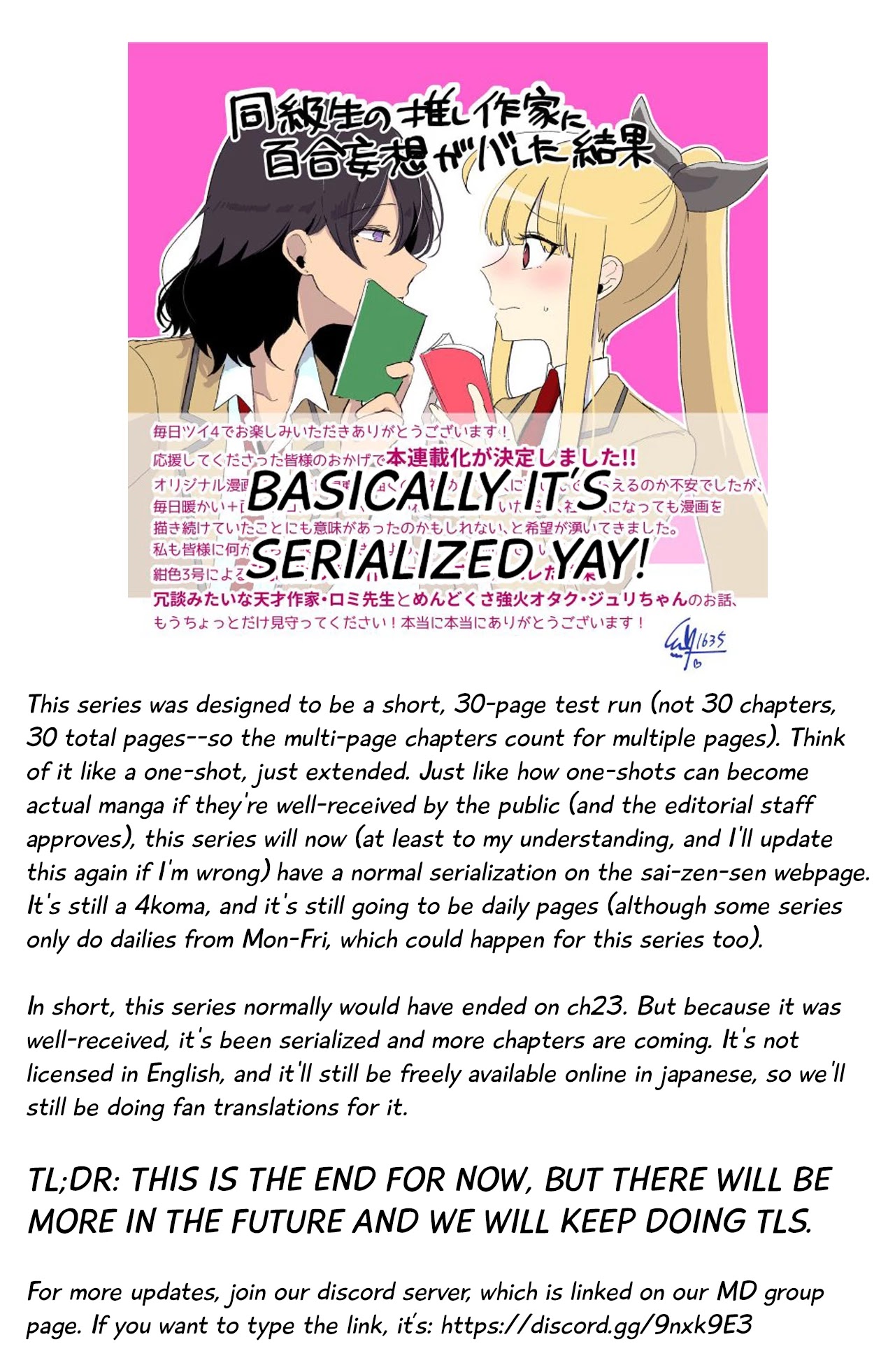 As A Result Of A Classmate's Obsession With Yuri, I Was Exposed As An Author Chapter 23.1 #2