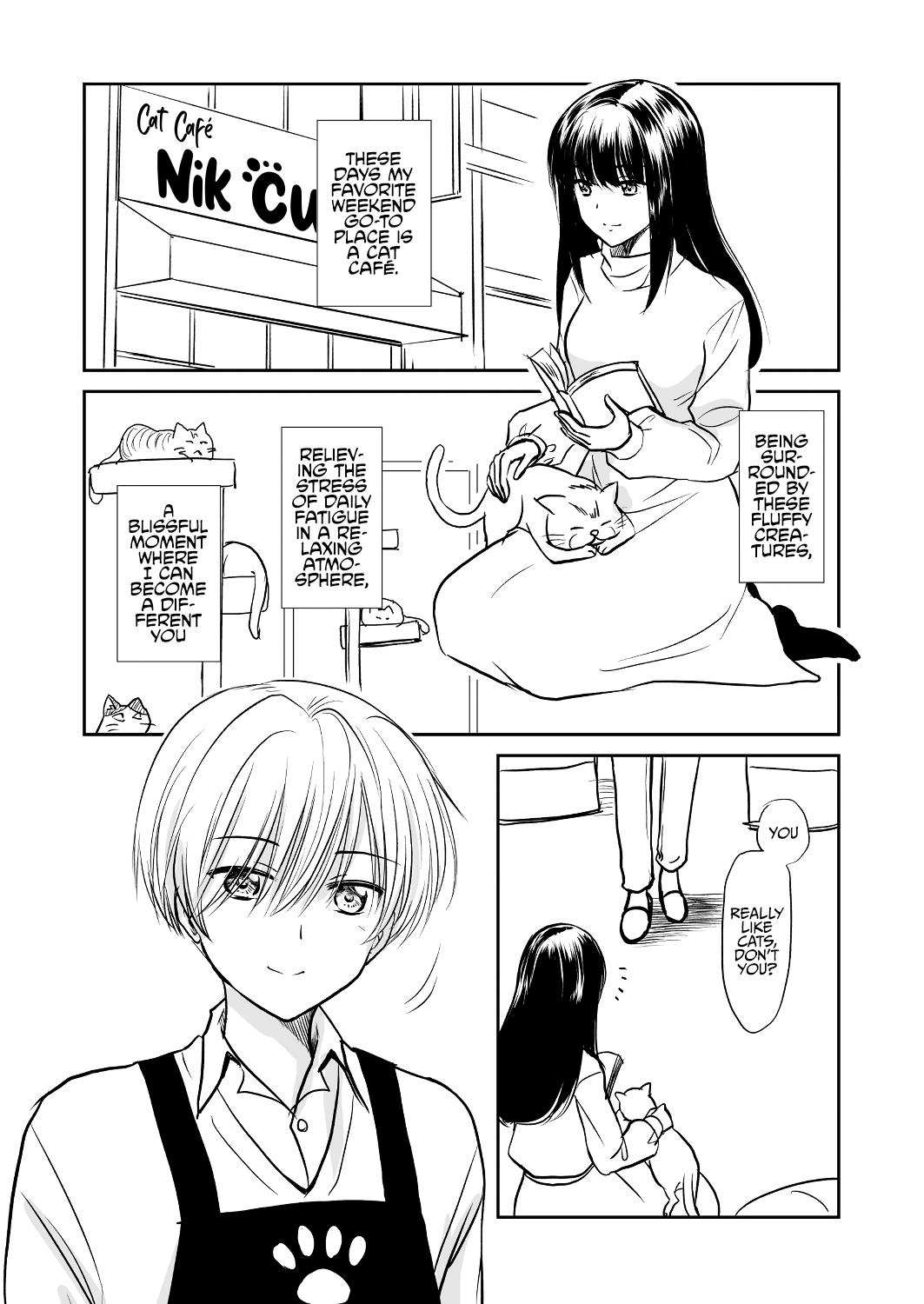 The Charismatic Cat Café Manager (Who Dresses As A Guy) And The Frequent Customer (Who Dresses As A) Lady Chapter 0 #1