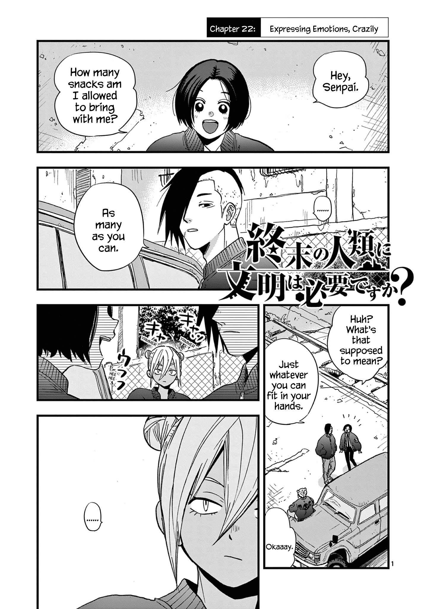 Shuumatsu No Jinrui Ni Bunmei Wa Hitsuyou Desu Ka? Chapter 22 #1