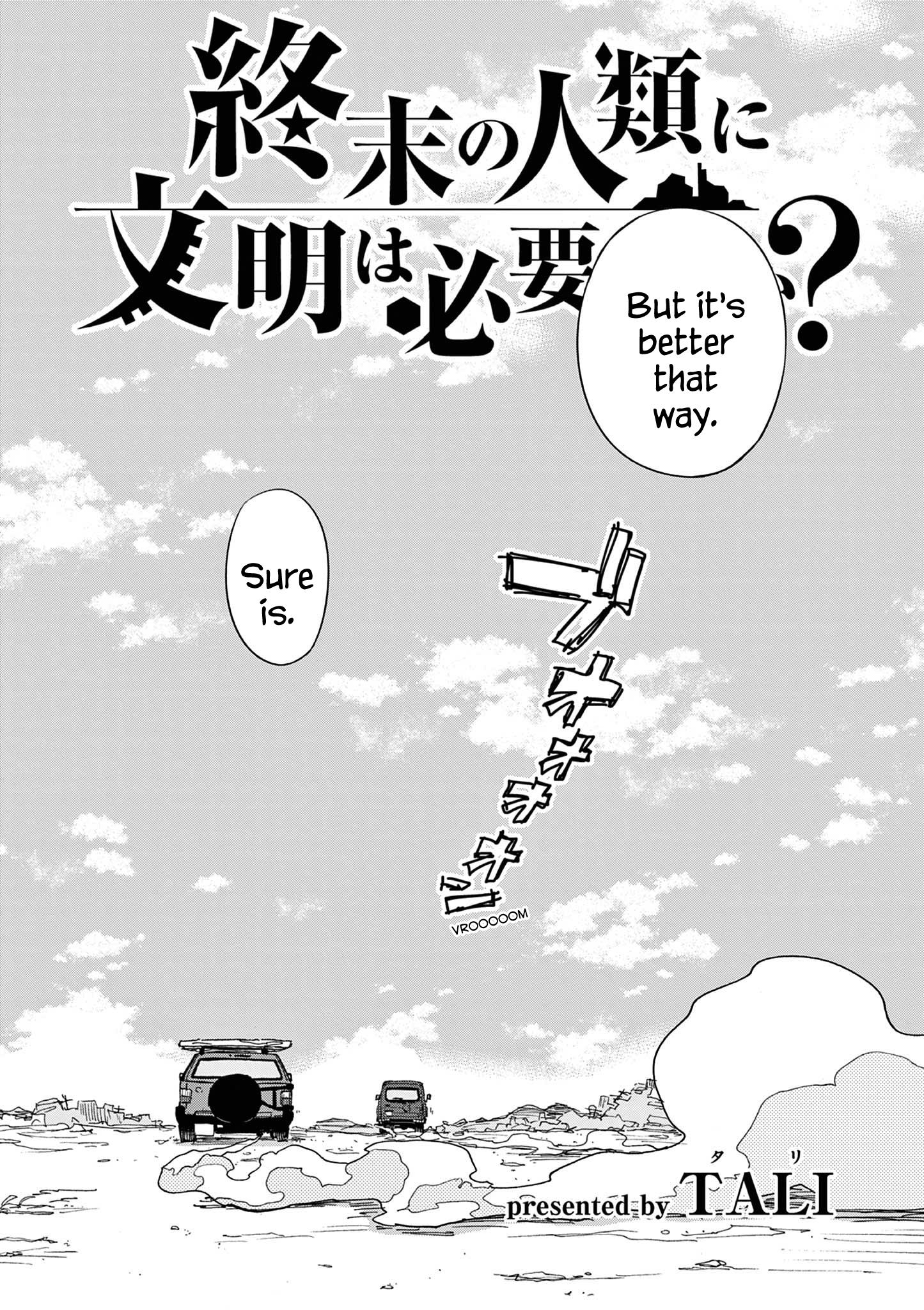 Shuumatsu No Jinrui Ni Bunmei Wa Hitsuyou Desu Ka? Chapter 21 #3