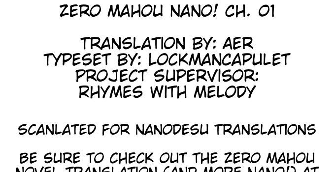 Zero Kara Hajimeru Mahou No Sho Nano! Chapter 1 #1