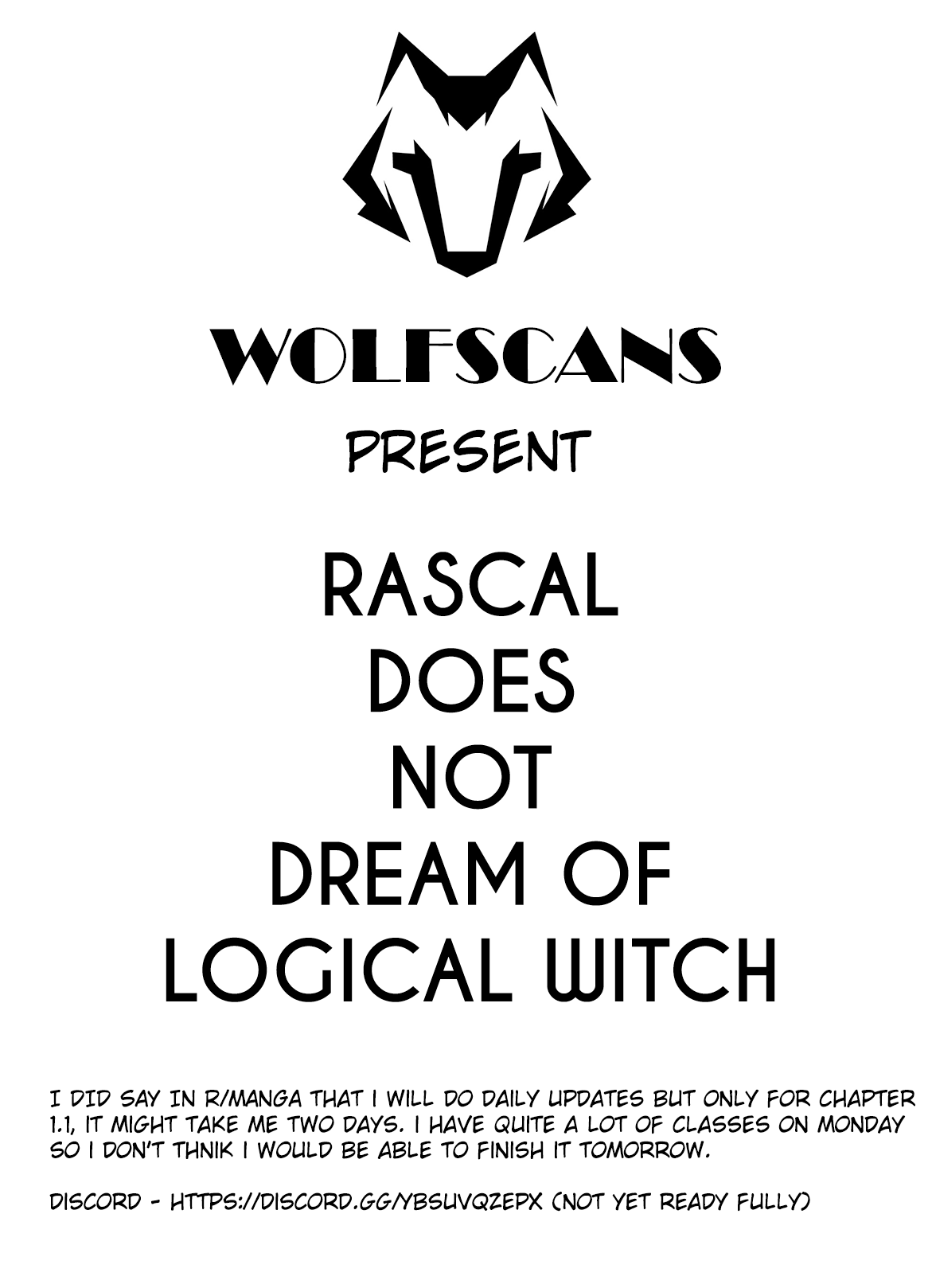Rascal Does Not Dream Of Logical Witch Chapter 0.1 #11