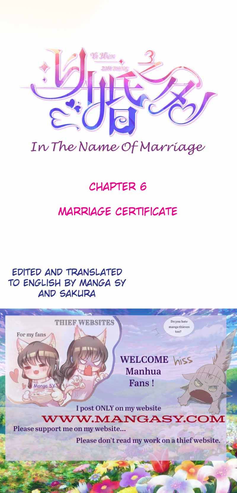 In The Name Of Marriage Chapter 6 #1