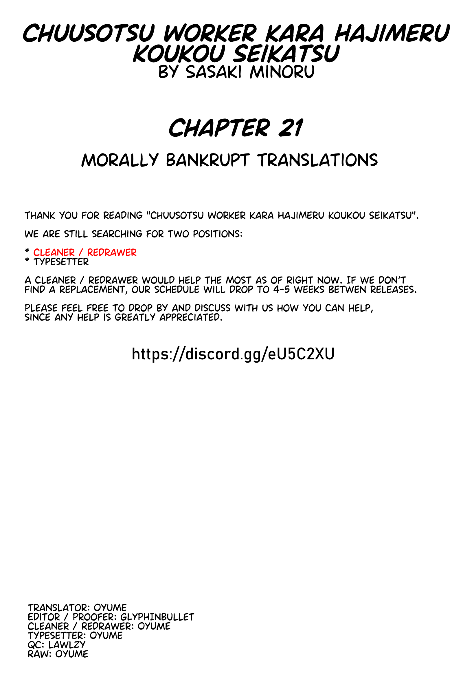 Chuusotsu Worker Kara Hajimeru Koukou Seikatsu Chapter 21 #47