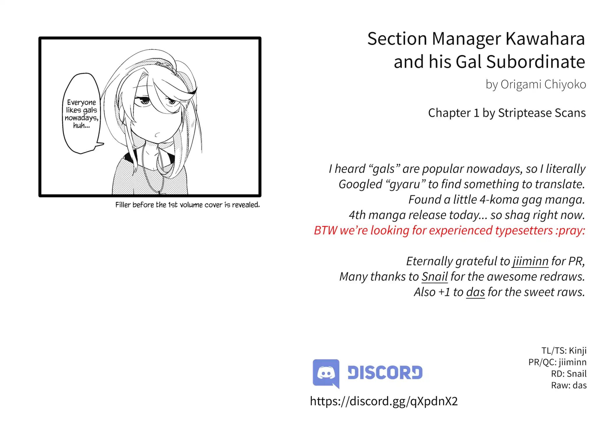 Section Manager Kawahara And His Gal Subordinate Chapter 1 #1