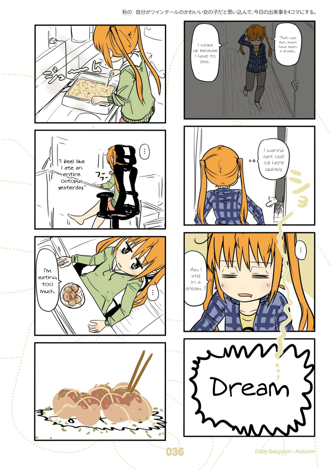 Jibun Ga Twintail No Kawaii Onnanoko Da To Omoikonde, Kyou No Dekigoto Wo 4Koma Ni Suru Chapter 20 #16