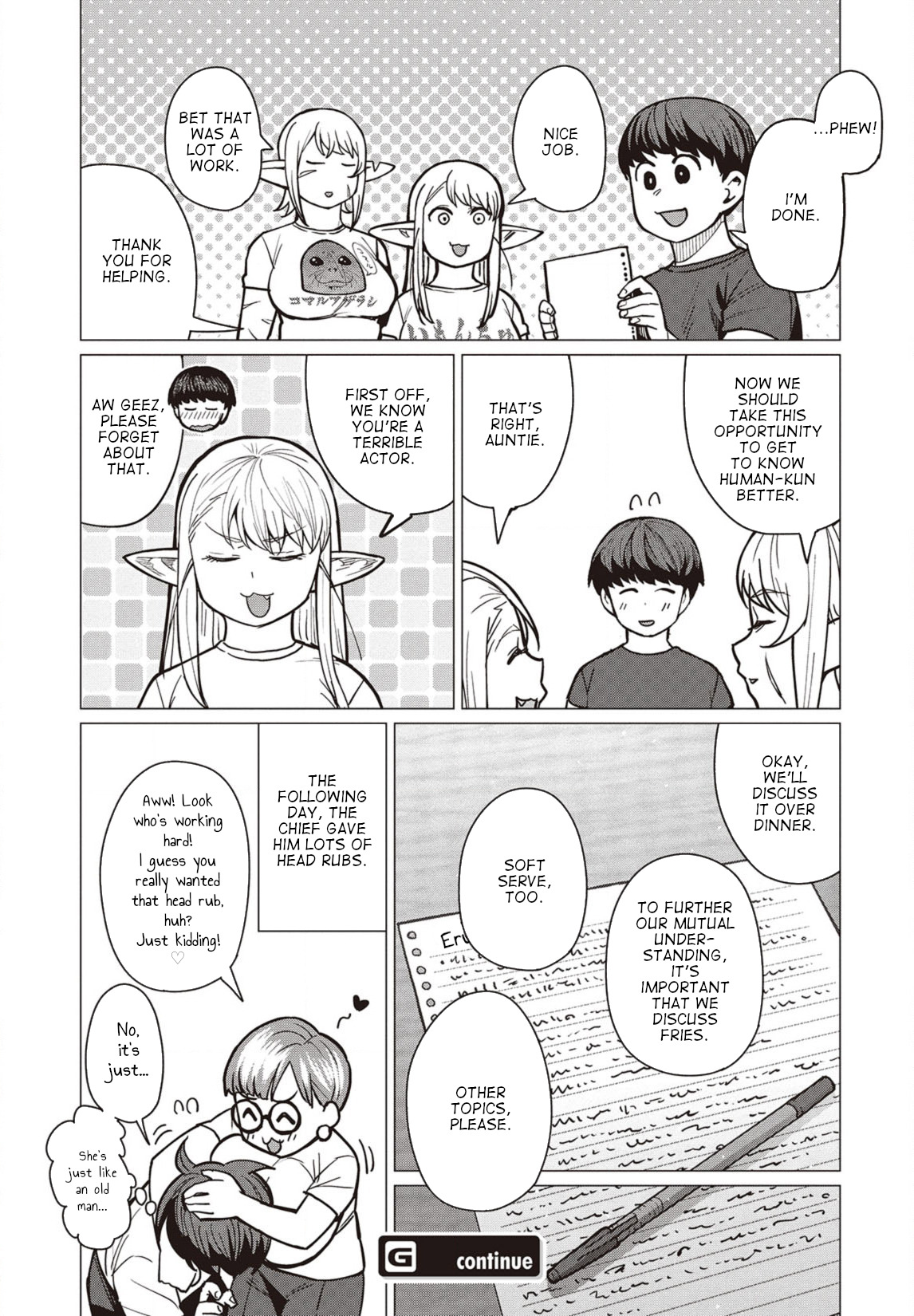 Elf-San Wa Yaserarenai. Chapter 37 #24